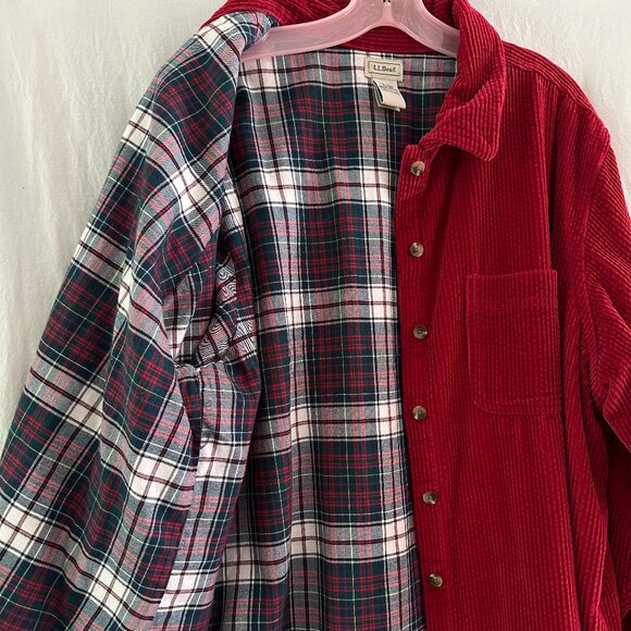 L.L.Bean Deep Red Corduroy Jacket - Picture 4 of 10